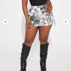 💛Fashion Nova NWT—-Black Cargo Mini Skirt - Women's Y2K Utility Skirt